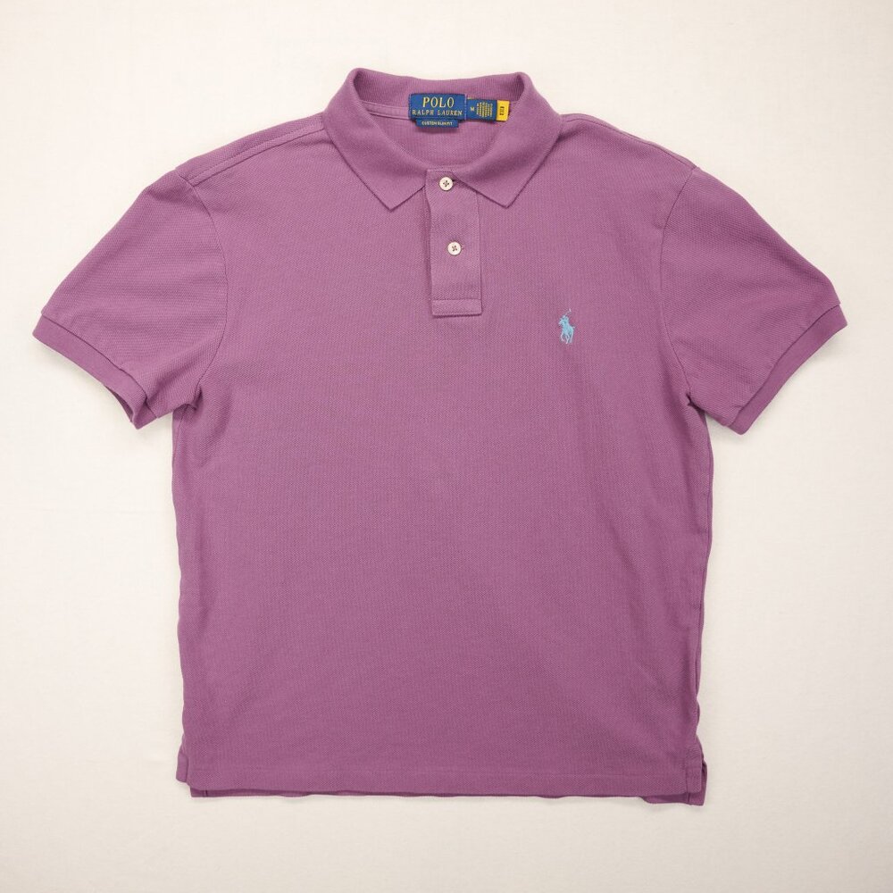 Kids Polo Ralph Lauren Purple Custom Slim Fit Short‎ Sleeve Polo Shirt Size M